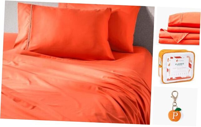 Sheet Set - 1500tc Level of Softness - Extra Soft Cooling Queen Hot Coral