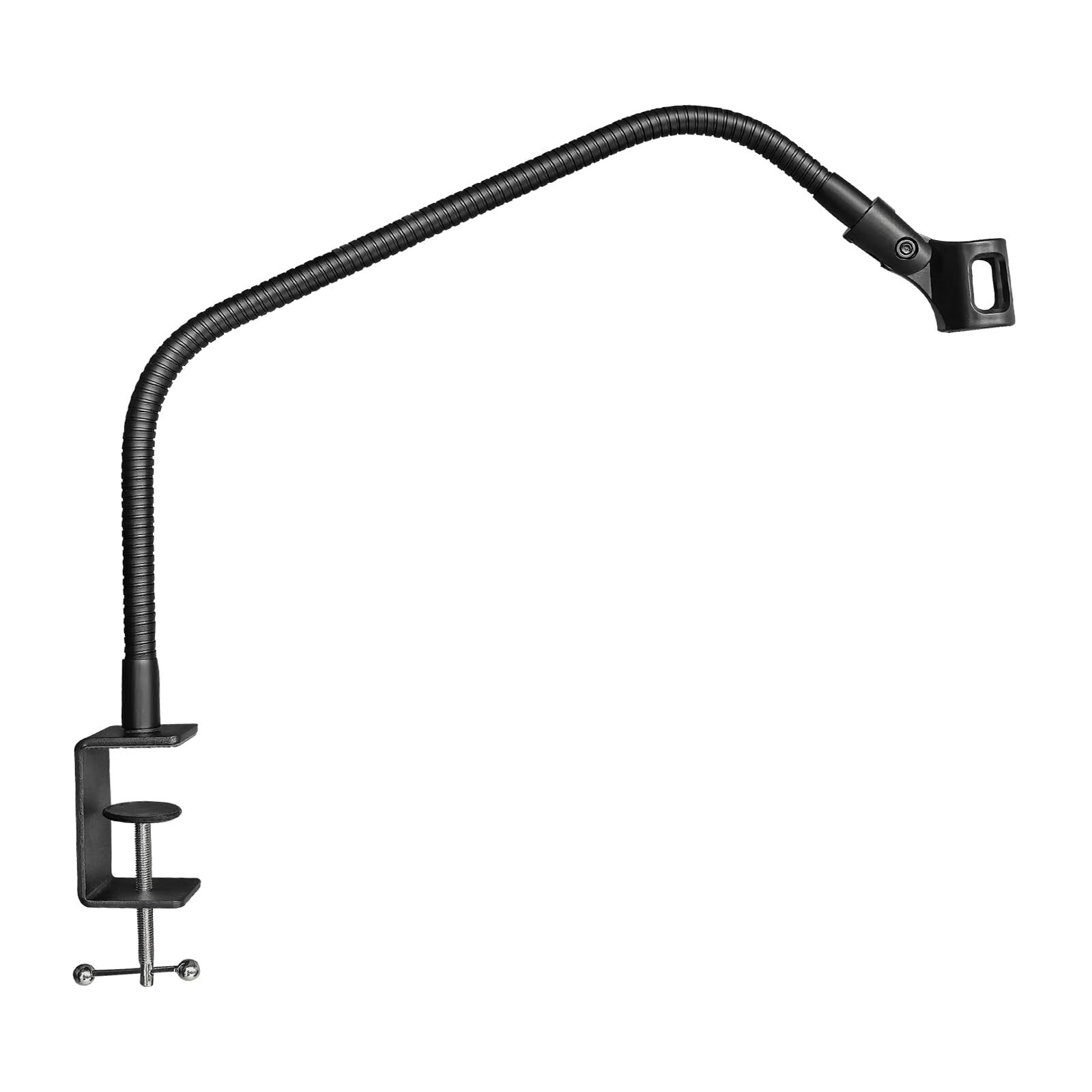 24-INCHS Flexible Gooseneck Microphone Stand with Heavy Duty Desk Clamp for P...