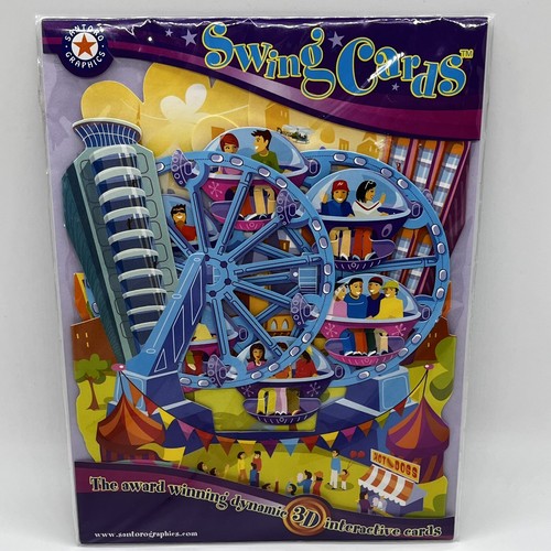 Swing Cards 3D Interactive Greeting Card Farris Wheel Carnival Santoro