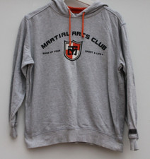 MOOTO Taekwondo Hoodie Grey Martial Arts Club Pullover Mens Small S