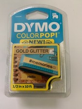 Dymo Color Pop Gold glitter Label Maker Tape