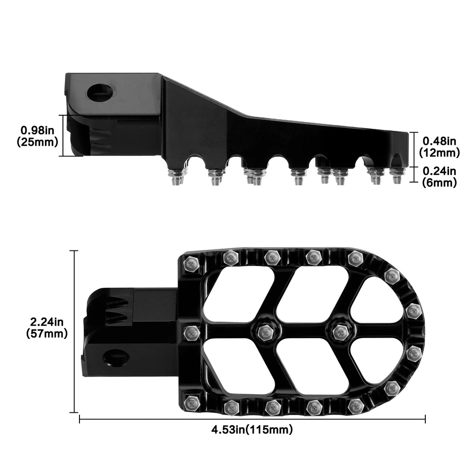 Pedales reposapiés CNC para Honda CR250R CR125R CRF250R Foto 2 de 4