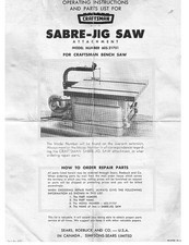 Accesorio de sierra caladora de sable c. 1960 Craftsman 605.21751 (a sierra de banco)