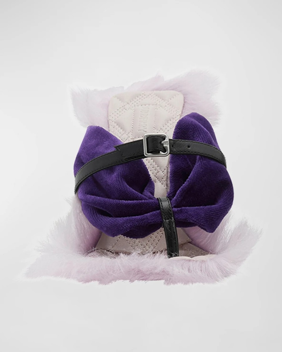 Burberry Fox Velvet Shearling Stiletto Slide Sandals Size 36 MSRP