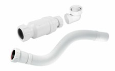 Freestanding Bath Waterless Waste Trap Kit with Flexible Waste Pipe 1.5" 40mm