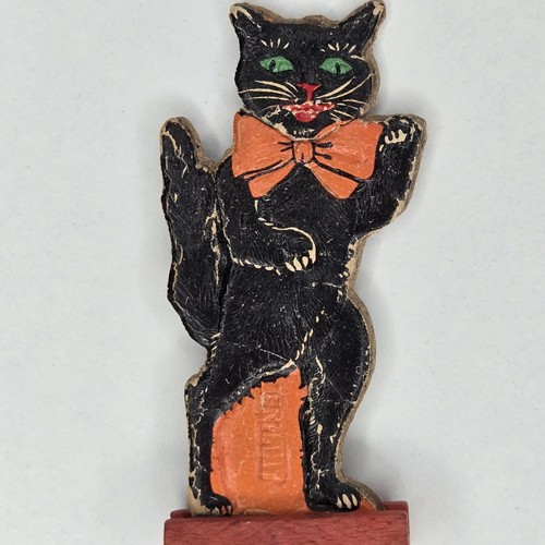 Altes Vintage Antik Halloween Deutsches Kegelspiel Schwarze Katze Germany 20er Jahre - Bild 7 von 22