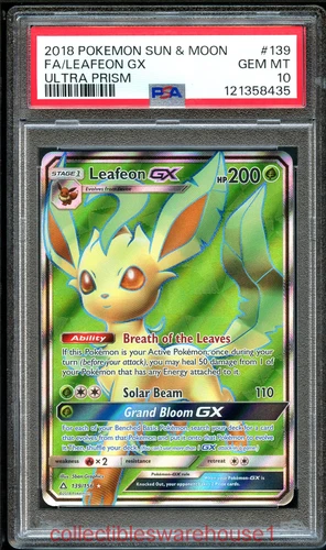 Pokemon Ultra Prism Leafeon GX 139 PSA 10