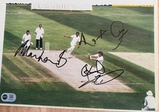 Kapil Dev Ian Botham Allan Lamb signed a4 photo India RACC Trusted ACG CERT