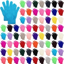 100 Pairs Winter Gloves Bulk for Men Women - Warm Knitted Stretchy
