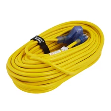 Utilitech 100-Ft 12 / 3 Heavy Duty 3 Prong Yellow Outdoor Extension Power Cord