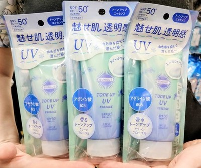 KOSE SUNCUT Tone Up UV Essence Snow White Blue SPF50+ PA++++ 80g x3 Japan