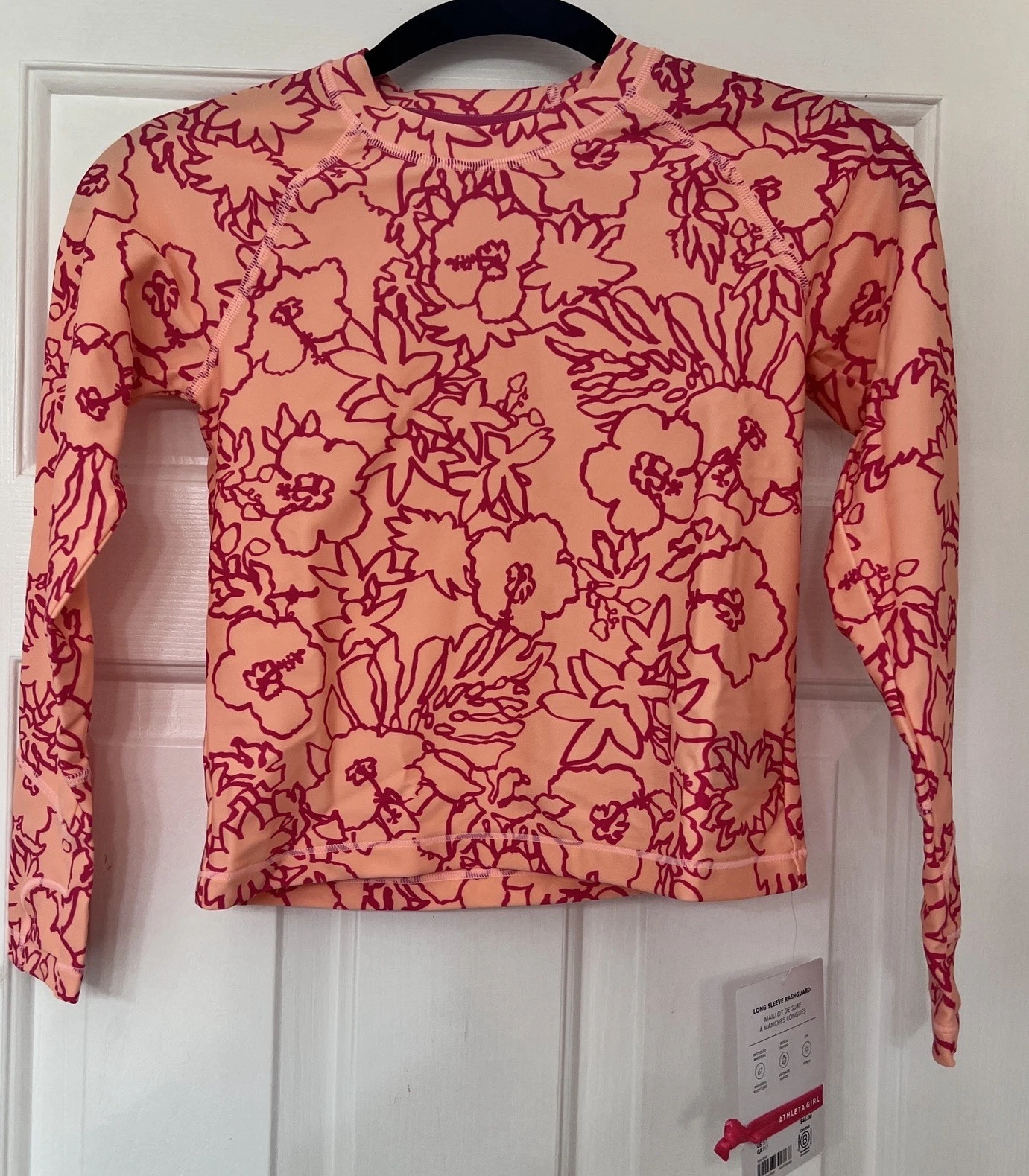 Athleta Girl Long Sleeve Rashguard/Swing Skort/Everday Ankle Socks NWT Sz. S/7
