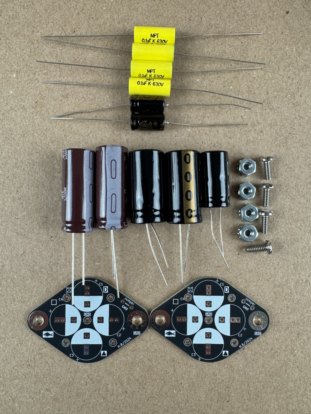 Pilot 500 Complete Recap Kit Amplifier Rebuild Can Caps Too for console amp
