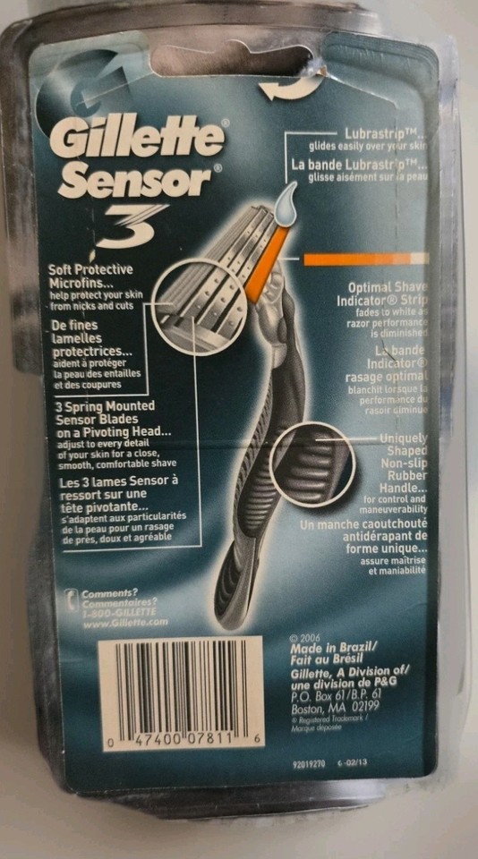 Gillette Sensor 3 Comfort Men's Disposable Razors (4 razors in pack ...