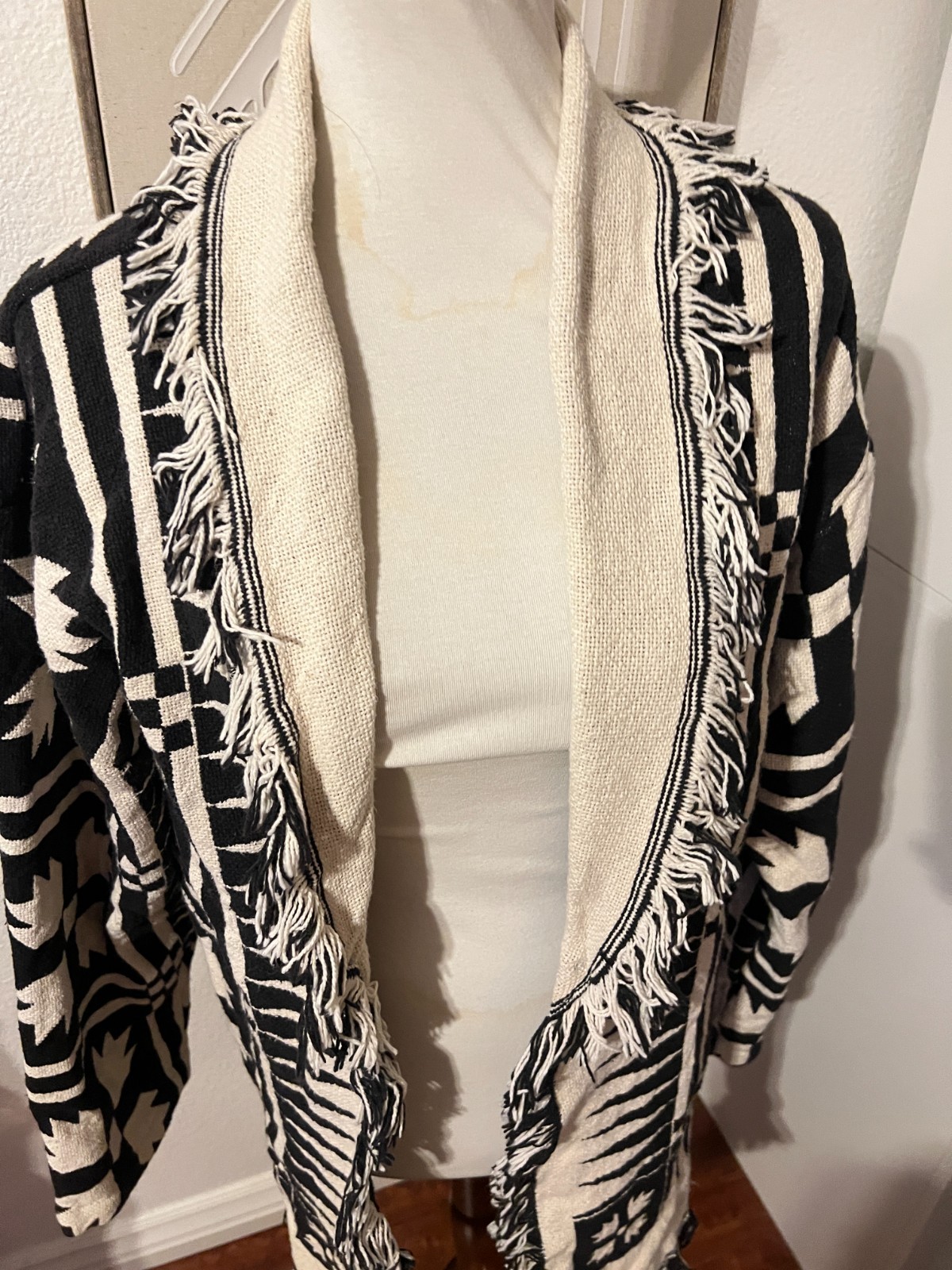 Handmade Womens Patchwork Print Blanket Jacket Co… - image 2