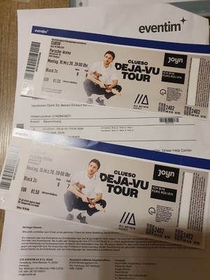 CLUESO Stuttart 16. März 26, 2 gute Sitzplatz Tickets Porsche Arena 20.00 Uhr