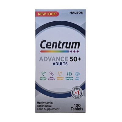 Centrum Advance 50+ Erwachsene Multivitamin und Mineralien, 100 Tabletten, EU VERKÄUFER