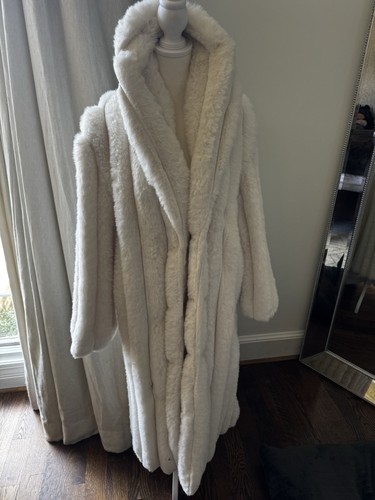 Neu mit Etikett River Island Kunstfellmantel cremefarben - Bild 3 von 9