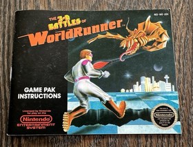 3-D WorldRunner FIRST PRINT Hangtab BOX & MANUAL ONLY Nintendo NES 1987 RARE🔥