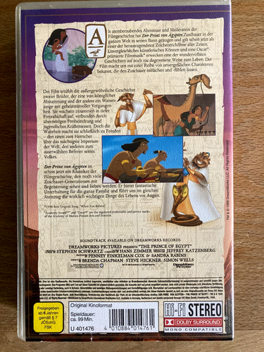 VHS Der Prinz von Ägypten, Animationsfilm von Dreamworks, 99 Min. - Bild 2 von 3