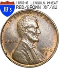 1950-S Lincoln Wheat Cent Penny 1c - Lightly Circulated - RED/BROWN (XF/AU)