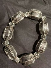 Large Hand Made Tibetan Silver *6Fishes* Beads Bracelet !!!!