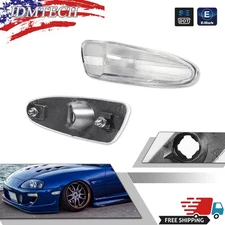 For 2000-2005 Toyota Celica Clear Front Bumper Fender Side Marker Lights Housing
