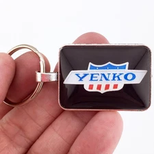 Vintage YENKO Fender Emblem Badge Logo 1" x 1.25" Keychain
