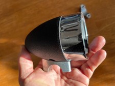 HARLEY DAVIDSON SHOVELHEAD BULLET STYLE OIL PRESSURE GAUGE HOUSING HANDLEBAR MTD