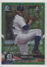 2018 Bowman Chrome Prospects Green Shimmer Refractor /99 Gregory Soto 0f3j