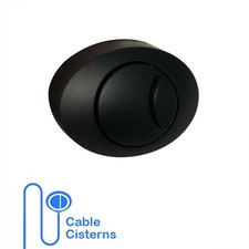 Black Oval Dual Flush Push Button Replacement for Cable Concealed Cisterns