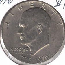 1976 Philadelphia Eisenhower Clad IKE Dollar Circulated Coin 