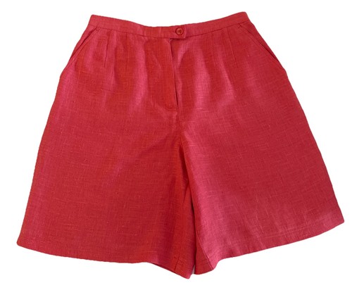 Harve’ Benard Linen Shorts Sz 12 Inseam 8.5” Waist 31” Vntg Pkts