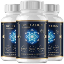 Gold Align Capsules, Official Gold Align Plus Supplement Brain Health (3 Pack)