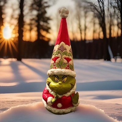 Jim Shore Grinch Gnome with Large Heart Christmas Dr.Seuss  2021