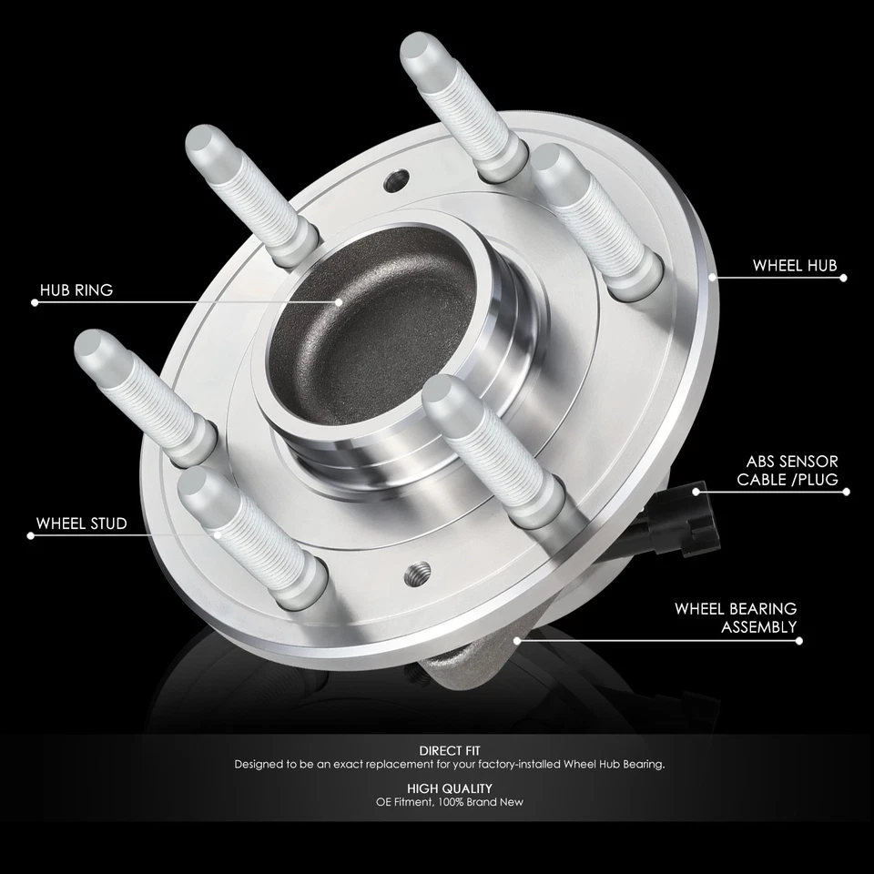 Conjunto de buje de cojinete de rueda delantera para Sierra Silverado Yukon Tahoe 2014-2020 tracción trasera Foto 2 de 4