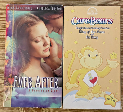 VHS tapes Care bears Ever After Drew Barrymore children's show