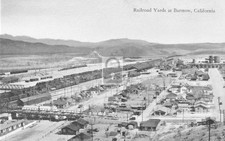 Birds Eye View Railroad Yards Barstow California CA - Reprint