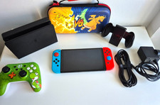Nintendo Switch OLED Model Handheld Console 64GB Neon Blue/Neon Red - Bundle