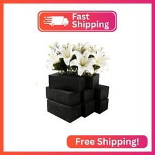 QUIXELL-SH 12 Pack Black Floral Foam Blocks, 6"x3"x2.5" Reusable Water Absorbe