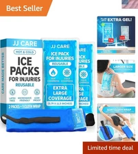 XL Reusable Gel Ice Packs - Soft Therapy for Pain Relief & Recovery - 2 Pack