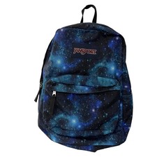 JanSport Superbreak Backpack - Galaxy Space Stars Black Blue GUC