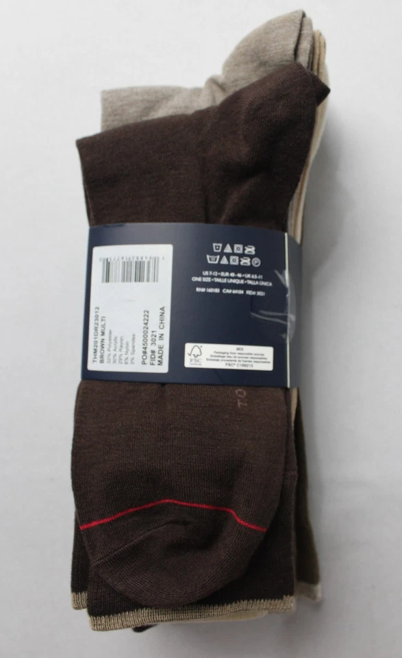 Paquete de 5 calcetines de vestir Tommy Hilfiger para hombre largo redondo DM3 multicolor talla única nuevos con etiquetas Foto 3 de 4