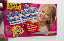 RARE! MY CRUSH-TACULAR  BOOK of VALENTINES LIZZIE McGUIRE Hilary Duff (UNUSED!)