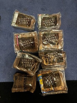 Lot of 7FIRST STRIKE RATION MENU SOPAKCO INC. A 24 HOUR RATION 3 MEALS IN ONE