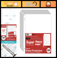 Heavyweight Sheet Protectors for 3 Ring Binder - Thick Clear Plastic Sleeves, 8.