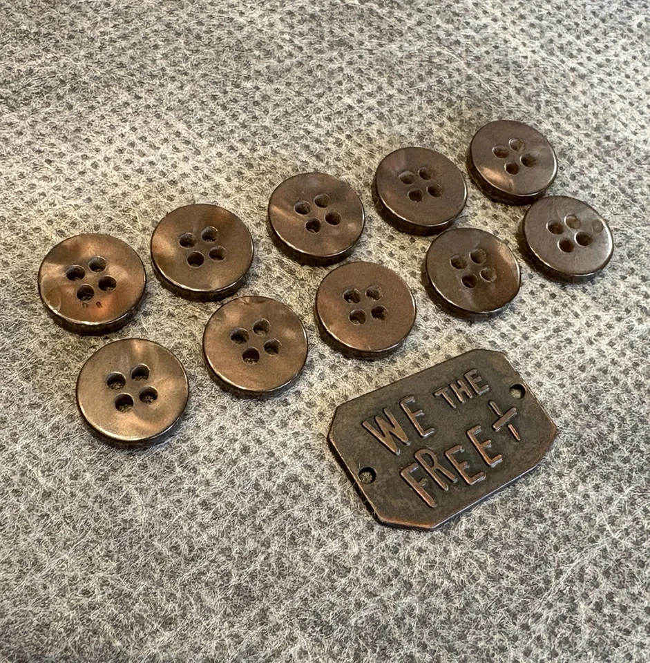 Authentic We The Free People Replacement Small Plastic Shirt Buttons Lot Of Ten - Image 2 of 4