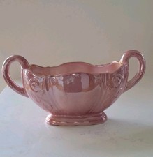 Arthur Wood Pink Lustreware Mantel Vase 2 Handles Vintage Made In England