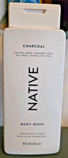 Native Body Wash, Sulfate Free Paraben Free, 18 oz. CHARCOAL, FREE SHIP