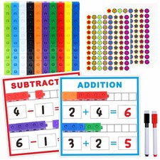Math Linking Cubes, Math Cubes Manipulatives with Activity Cards Linking Cube...